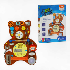 Бізіборд С 62352 (10) “Ведмедик”, 13 забавок, лампа з підсвічуванням, в коробці
