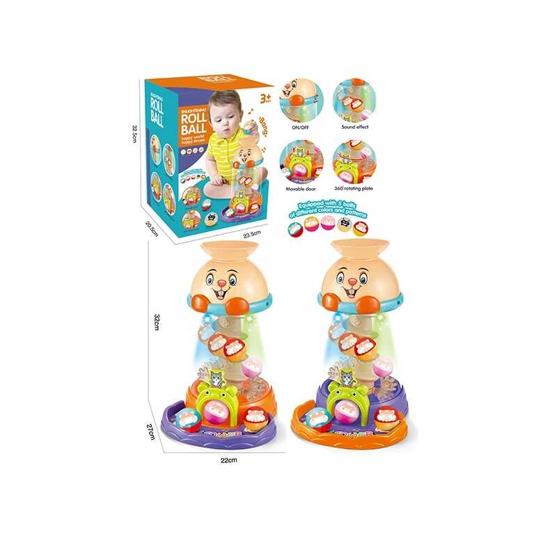 Гра з кулькою 806 (12) 2 кольори, звук, підсвічування, 5 кульок, в коробці