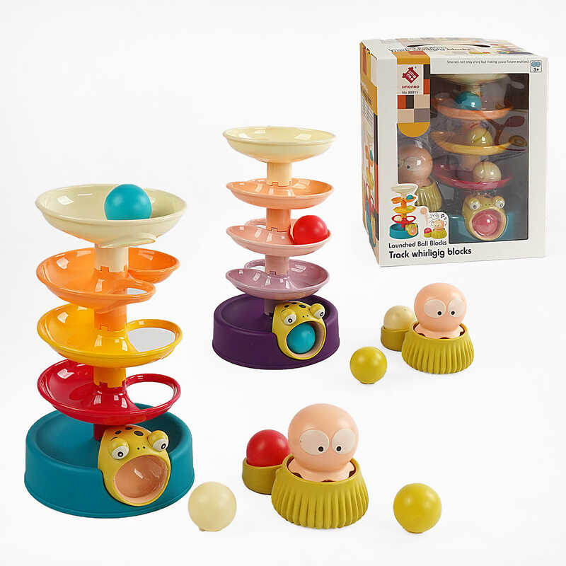 Гра з кулькою 88011 (16) 2 кольори, 5 рівнів, 4 кульки, катапульта, в коробці Гра з кулькою 88011 (16) 2 кольори, 5 рівнів, 4 кульки, катапульта, в коробці