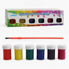 Гуаш C 72043 (144) 6 кольорів, з блискітками, пензлик, в коробці