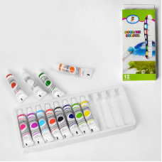 Гуаш С 37143 (120) 12 кольорів, 9 мл у тюбику, 12 штук в упакуванні