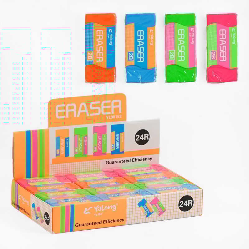 Гумка стиральна С 62027 (20) ЦІНА ЗА 24 ШТУКИ В БЛОЦІ 