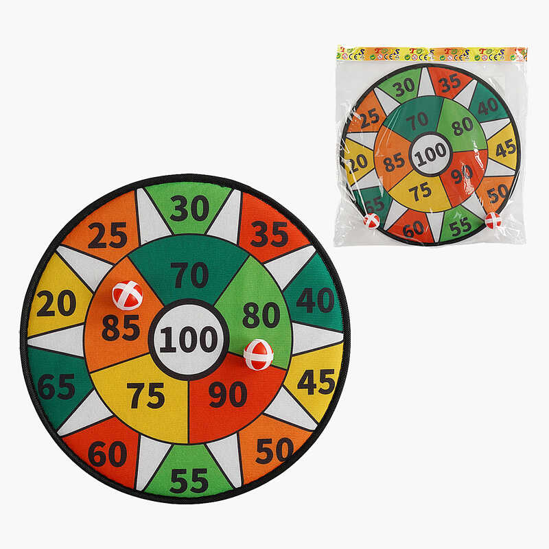 Дартс 998-37 A (144/2) діаметр мішені 35 см, 2 м’ячики на липучках, в пакеті Дартс 998-37 A (144/2) діаметр мішені 35 см, 2 м’ячики на липучках, в пакеті