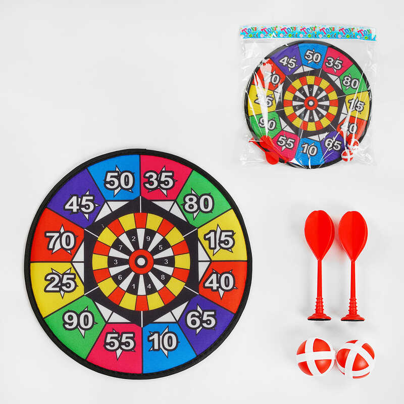 Дартс на липучках 36 F 07 (144/2) 2 дротики та 2 м“ячики, у пакеті