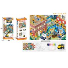 Багаторазова розмальовка 7077-124 (72/2) 8 маркерів, машинка з інерцією, в коробці