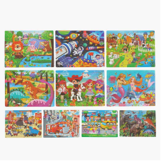 Дерев“яні пазли С 63408 (200) 24 елементів, у плівці, ВИДАЄТЬСЯ МІКС 