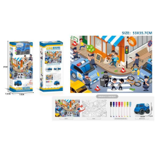 Багаторазова розмальовка 7077-125 (72/2) 8 маркерів, машинка з інерцією, в коробці