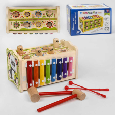 Дерев“яна інтерактивна гра С 48710 (32) стукалка, ксилофон, в коробці