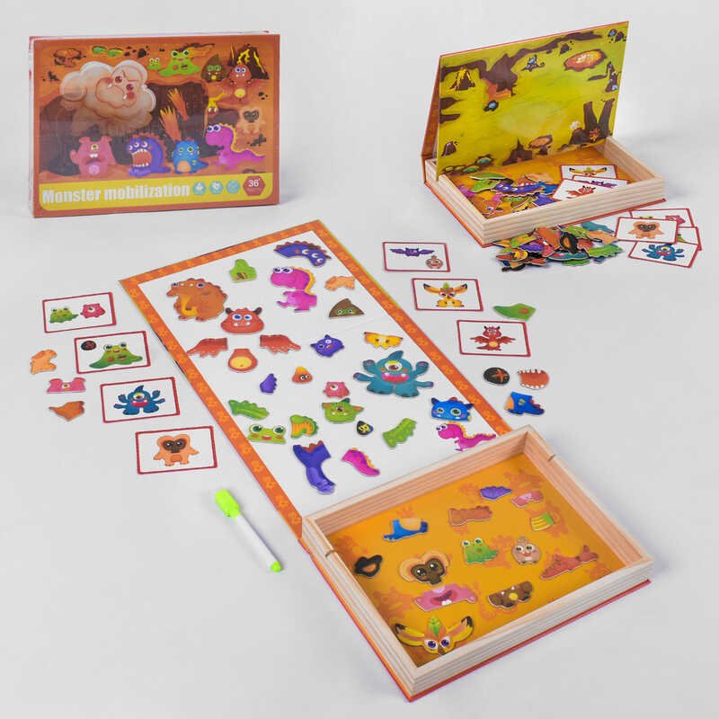 Дерев“яна Логічна гра B 33488 (32) магнітна, в коробці