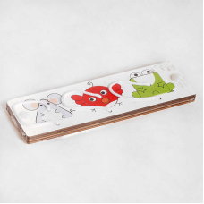 Дерев“яна логічна гра С 51347 (312) “Маленькі звірята“, 3 елементи, в плівці