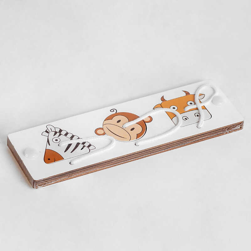 Дерев“яна логічна гра С 51348 (312) “Тваринки“, 3 елементи, в плівці