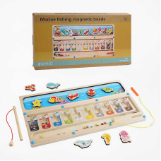 Дерев“яна магнітна гра C 65612 (28) магнітна риболовля, сортер, в коробці
