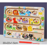 Дерев“яна магнітна дошка C 66148 (40) стилус, сортер, кольори, цифри, в коробці