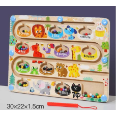 Дерев“яна магнітна дошка C 66148 (40) стилус, сортер, кольори, цифри, в коробці