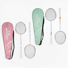 Бадмінтон C 63422 (50) “TK Sport“, 2 кольори, 2 ракетки, металевий каркас, в чохлі