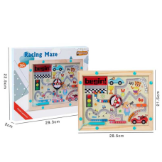 Дерев’яна магнітна дошка C 73273 (48) “Трек для перегонів”, стилус, в коробці