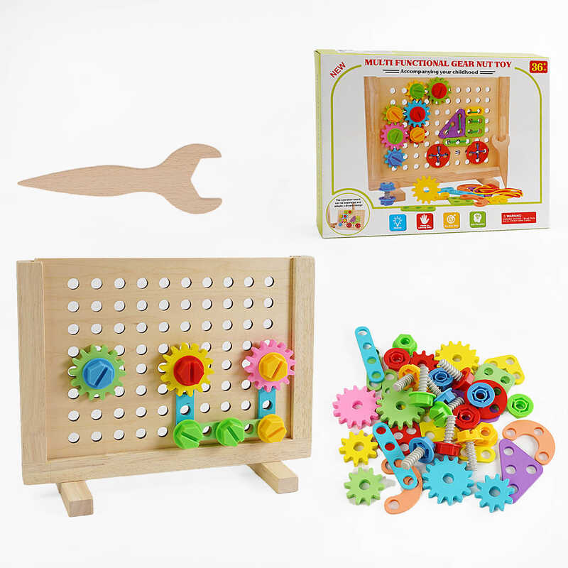 Дерев’яна мозаїка С 68307 (20) 2в1, 3D мозаїка, гра-шнурівка, гайковий ключ, в коробці Дерев’яна мозаїка С 68307 (20) 2в1, 3D мозаїка, гра-шнурівка, гайковий ключ, в коробці