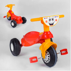 Дитячий велосипед Pilsan My Pet 07-132 (1) КРАСНО-ЖОВТИЙ, з клаксоном, в коробці