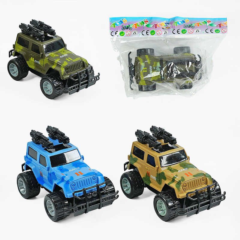 Джип 7711 (200/2) 3 кольори, військова машинка, інерція, звук, підсвічування, у пакеті, ВИДАЄТЬСЯ ТІЛЬКИ МІКС ВИДІВ Джип 7711 (200/2) 3 кольори, військова машинка, інерція, звук, підсвічування, у пакеті, ВИДАЄТЬСЯ ТІЛЬКИ МІКС ВИДІВ