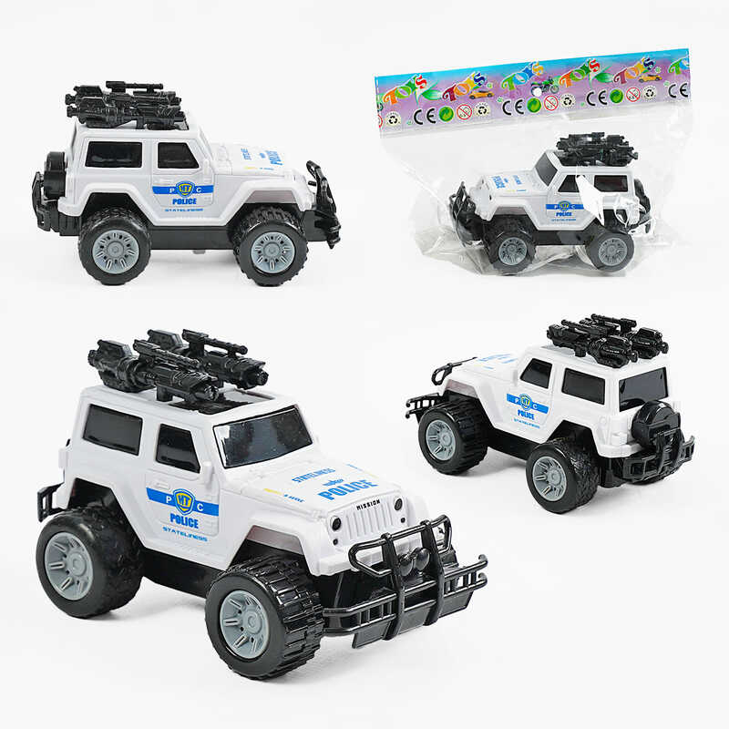 Джип 7722 (200/2) поліція, інерційний механізм, звук, підсвічування, у пакеті Джип 7722 (200/2) поліція, інерційний механізм, звук, підсвічування, у пакеті
