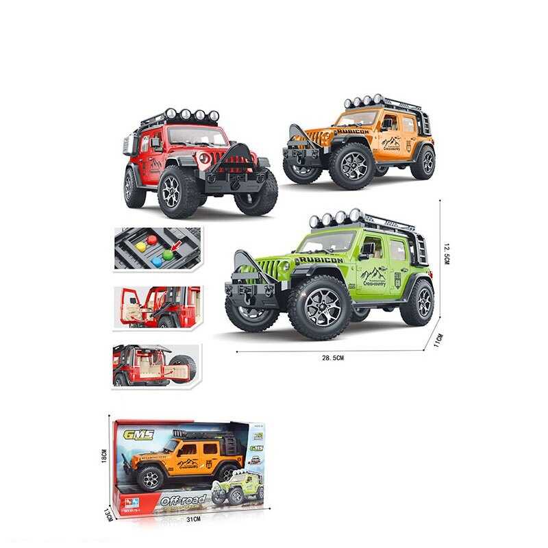 Джип 8178-1 (24/2) 3 види, звуки, мелодії, гумові шини, рухливі елементи, підсвічування, інерція, на батарейках, в коробці, ВИДАЄТЬСЯ МІКС ВИДІВ