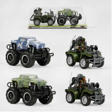 Джип 9025 А-24 (72/2) 2 види, військова техніка, солдат, інерція, у слюді
