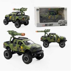 Джип CLM 56 K (72/2) металопластик, амортизація, підсвічування, звук,- рухомі елементи, прогумовані колеса, в коробці