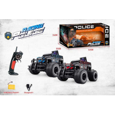Джип на радіокеруванні 666-630 QMA (8) 2 кольори, “Поліція”, гумові шини, акум. 7.4V, пульт 2.4G, USB-кабель, амортизація, автоматично відчиняються двері, в коробці