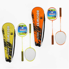 Бадмінтон C 64767 (50) “TK Sport“, 2 кольори, 2 ракетки, металевий каркас, м’яка ручка, регульований ремінець, у чохлі