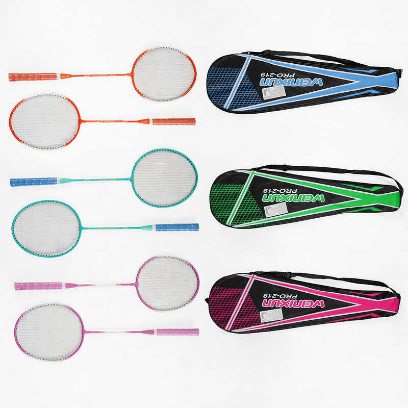 Бадмінтон C 70200 (50) “TK Sport“, 3 кольори, 2 ракетки, металевий каркас, в чохлі, ВИДАЄТЬСЯ ТІЛЬКИ МІКС ВИДІВ