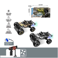 Джип на радіокеруванні 911-715 A (4) 2 види, металопластиковий корпус, акумулятор: 7.4 V, розмір: 48х31.5х25 см, пульт, парогенерація, амортизація, підсвічування, гумові колеса, USB, в коробці