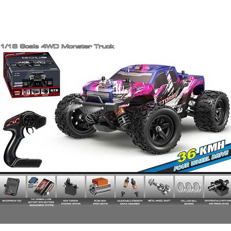 Джип на радіокеруванні HS 18303 (8) акумулятор 7.4 V, USB-кабель, пульт 2.4 G, підсвічування, протиударний корпус, 4х4, гумові шини, швидкість до 36 км/год, в коробці