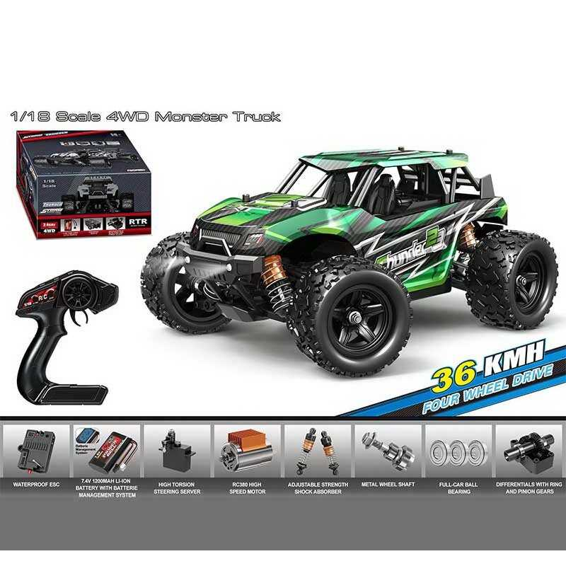Джип на радіокеруванні HS 18313 (8) акумулятор 7.4 V, USB-кабель, пульт 2.4 G, підсвічування, протиударний корпус, гумові шини, швидкість до 36 км/г, в коробці
