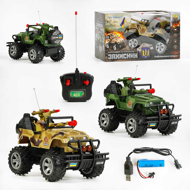 Джип на радіокеруванні “Захисник” 78747 (12) “TK Group“, 2 кольори, підсвічування, акум. 3,7 V, пульт 49 MHz, гумові колеса, в коробці