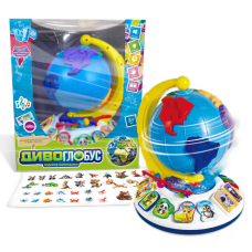 Диво-глобус 62609 (12) “WToys“, ОЗВУЧУВАННЯ УКРАЇНСЬКОЮ МОВОЮ, 7 віршів, 7 пісень, 10 казок, ноти, цифри, сортер, намистини, підсвічування, в коробці