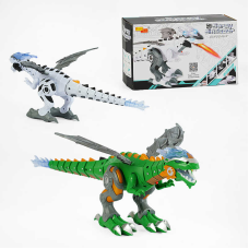 Динозавр 6818 (48/2) 2 кольори, звук, світло, ходить, пускає пар, в коробці