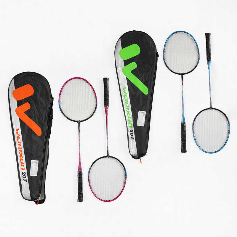 Бадмінтон C 70206 (30) “TK Sport“, 2 кольори, 2 ракетки, металевий каркас, в чохлі