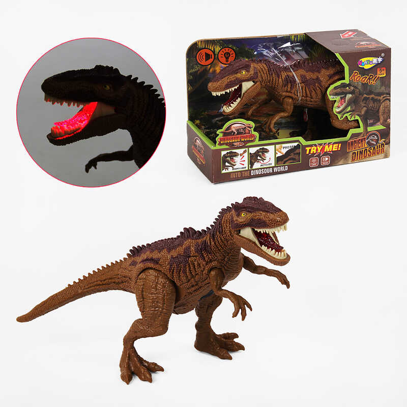 Динозавр NY 081 A (60/2) звук, підсвічування, рухливі кінцівки, в коробці