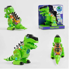 Динозавр музичний “Робот Рекс“ 10419 (48) “TK Group“, ОЗВУЧУВАННЯ УКРАЇНСЬКОЮ МОВОЮ, пісня, рухається, підсвічування, шестерні, рухомі елементи, в коробці