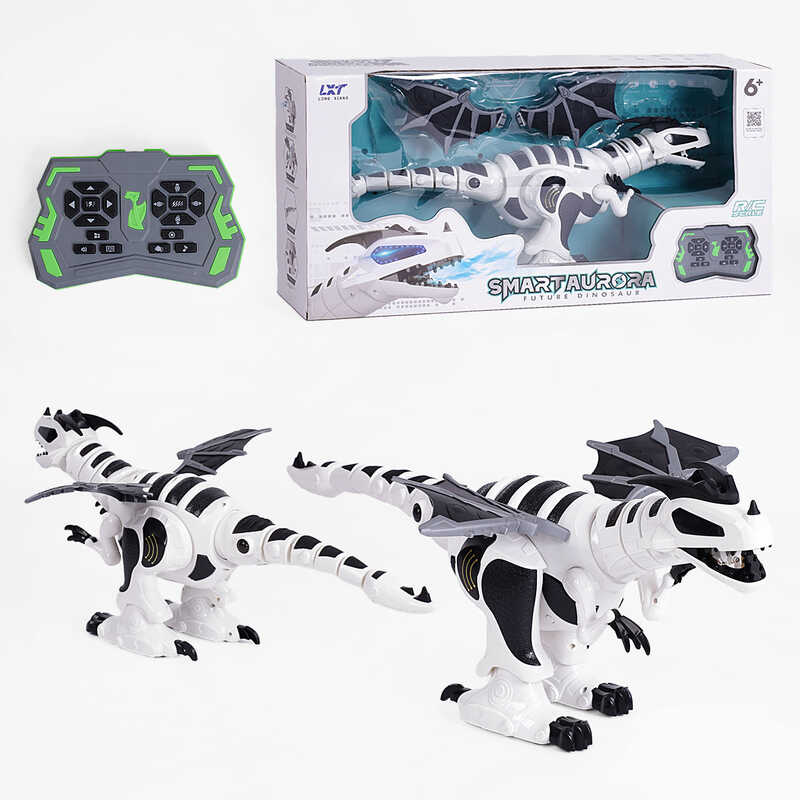Динозавр на радіокеруванні 30388 LB (6) акумулятор 3.7 V, знімні крила, звуки, підсвічування, мелодії, пара, озвучення англ мовою, пляшечка, дріт для зарядки, в коробці Динозавр на радіокеруванні 30388 LB (6) акумулятор 3.7 V, знімні крила, звуки, підсвічування, мелодії, пара, озвучення англ мовою, пляшечка, дріт для зарядки, в коробці