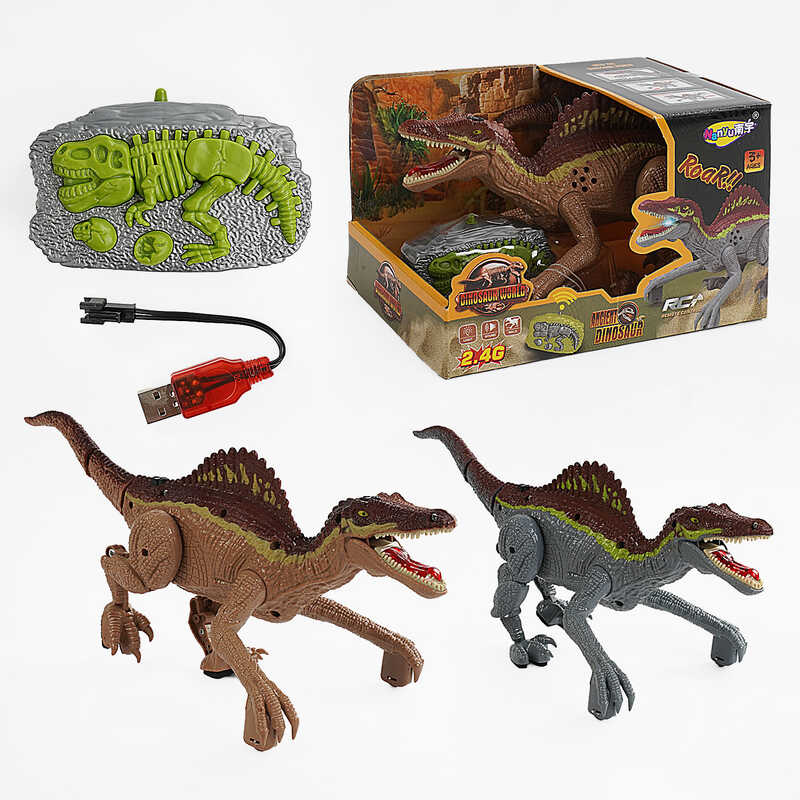 Динозавр на радіокеруванні NY 058 A (24) 2 кольори, акум. 3,7V, пульт 2,4 G, музика, звуки, світло, в коробці Динозавр на радіокеруванні NY 058 A (24) 2 кольори, акум. 3,7V, пульт 2,4 G, музика, звуки, світло, в коробці