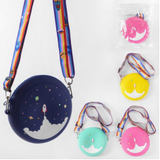 Дитяча сумочка C 50143 (300) “Ракета“, 4 кольори, на змійці, 1 відділення, регульована ручка, ВИДАЄТЬСЯ ТІЛЬКИ МІКС ВИДІВ