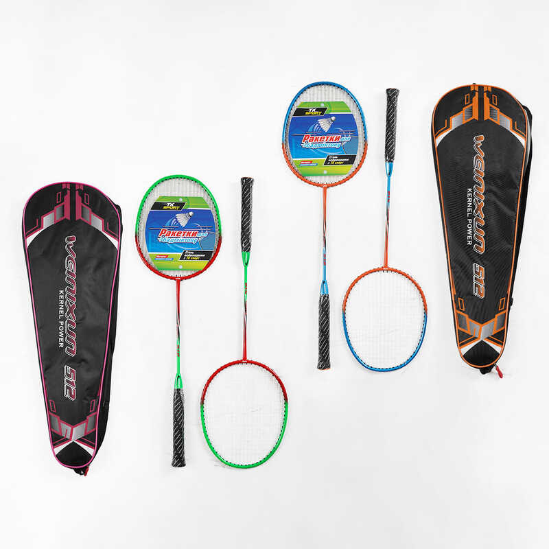 Бадмінтон C 70212 (30) “TK Sport“, 2 кольори, 2 ракетки, металевий каркас, в чохлі