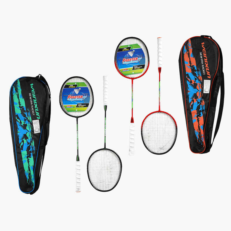 Бадмінтон C 70213 (30) “TK Sport“, 2 кольори, 2 ракетки, металевий каркас, в чохлі