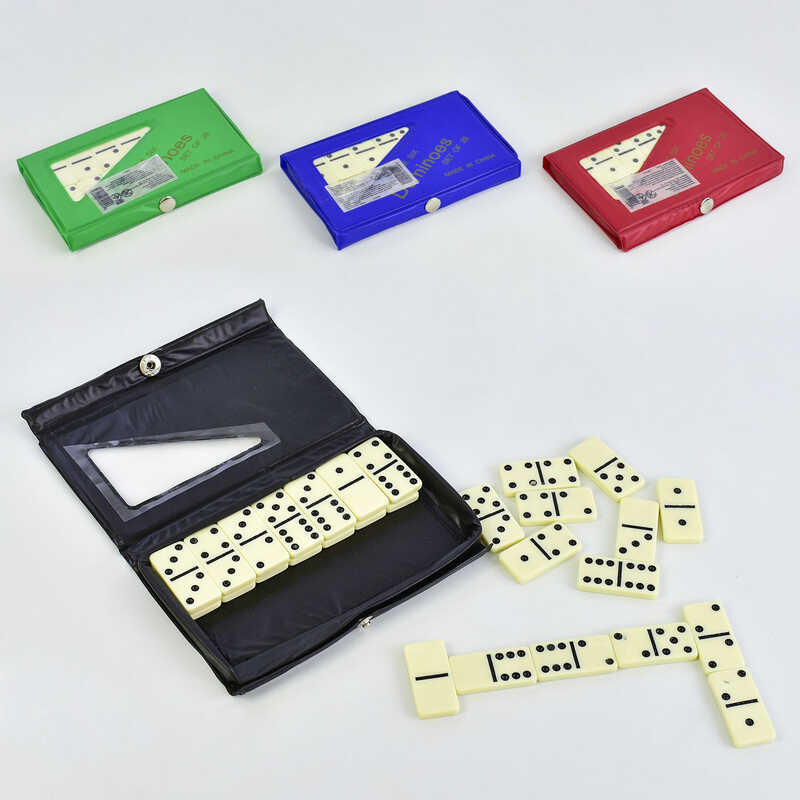 Доміно F 22008 (100) 4 кольори, у м“якому чохлі, ВИДАЄТЬСЯ ТІЛЬКИ МІКС ВИДІВ