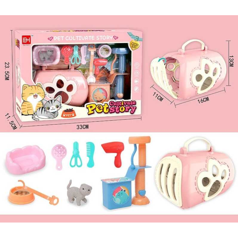 Домашні улюбленці 832-157 (36/2) фігурка улюбленця, переноска, аксесуари, в коробці