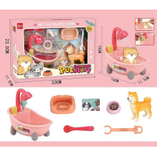 Домашні улюбленці 832-159 (36/2) 2 фігурки улюбленців, ванна, аксесуари, в коробці