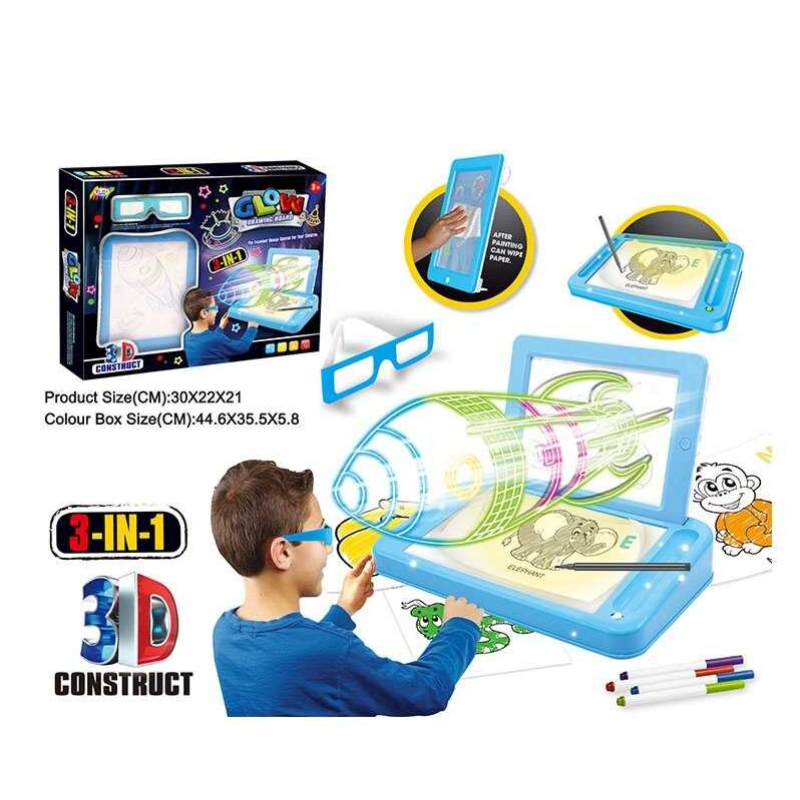 Дошка 3D проекційна YM 827 (24/2) світло, на батарейках, в коробці