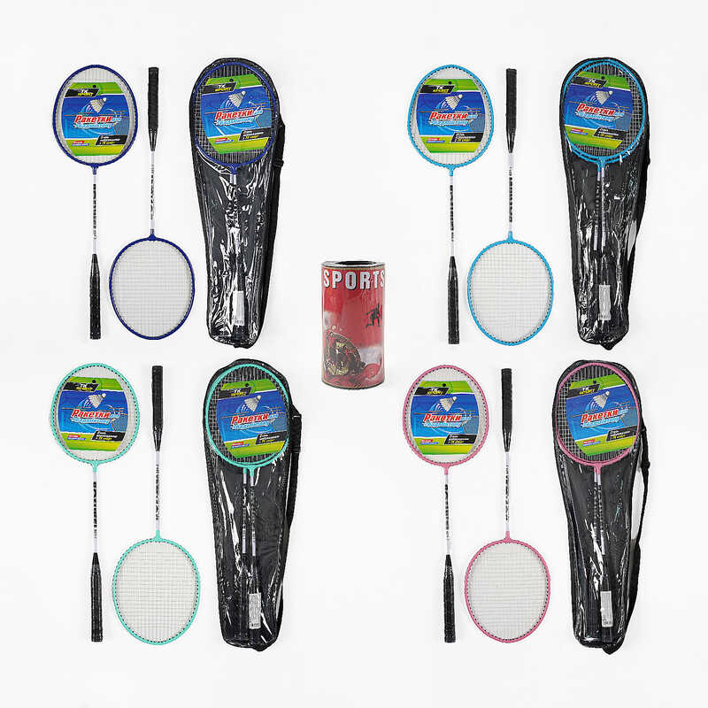Бадмінтон C 70226 (40) “TK Sport“, 4 кольори, 2 ракетки, металевий каркас, регульований ремінець, у чохлі, ВИДАЄТЬСЯ ТІЛЬКИ МІКС ВИДІВ
