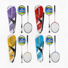 Бадмінтон C 70227 (50) “TK Sport“, 4 кольори, 2 ракетки, металевий каркас, регульований ремінець, у чохлі, ВИДАЄТЬСЯ ТІЛЬКИ МІКС ВИДІВ